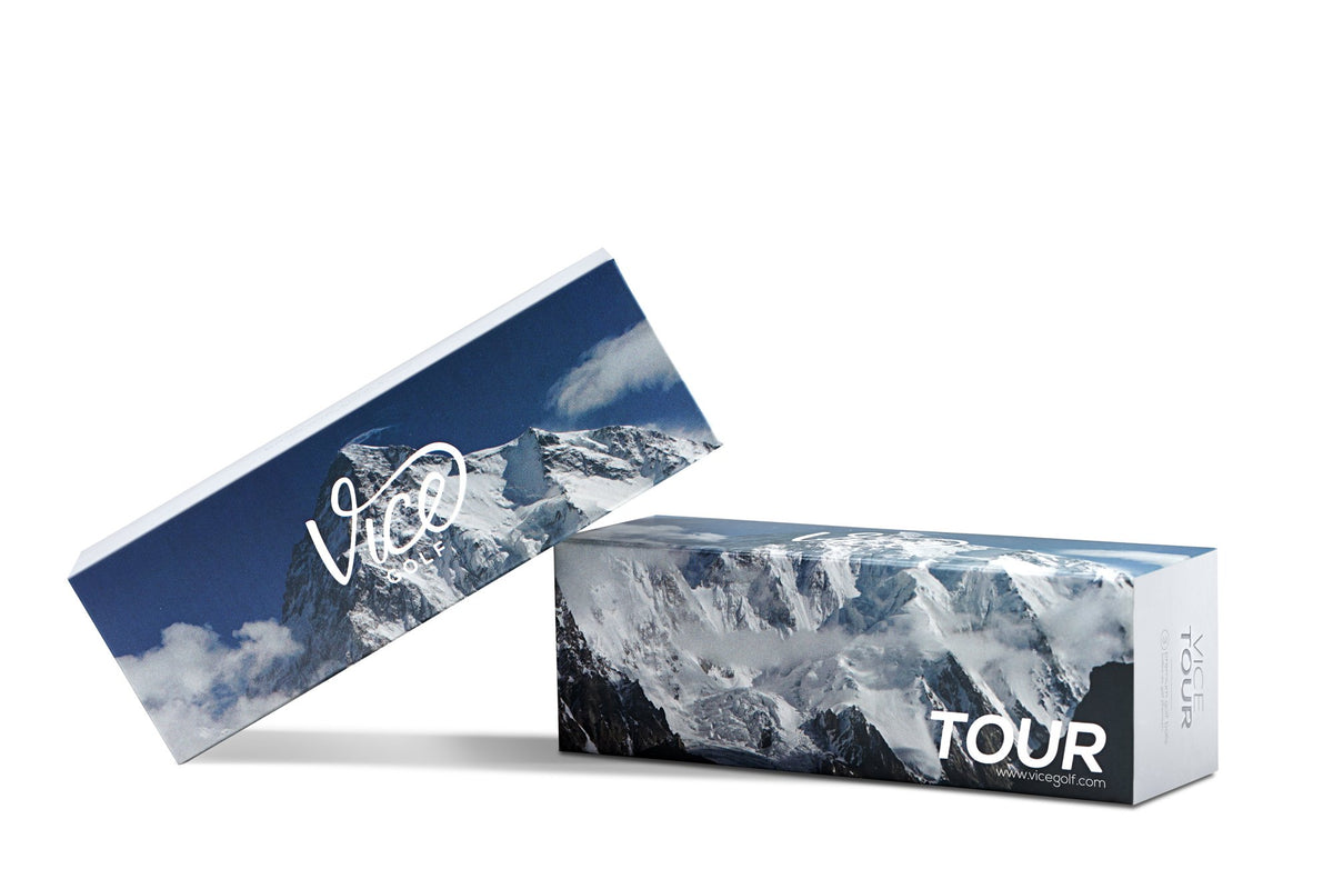 Vice Tour Surlyn cover close-up shows a durable, balanced feel for diverse swing speeds.