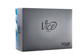 Vice Tour white golf balls pack shot highlights budget-friendly performance and consistency.