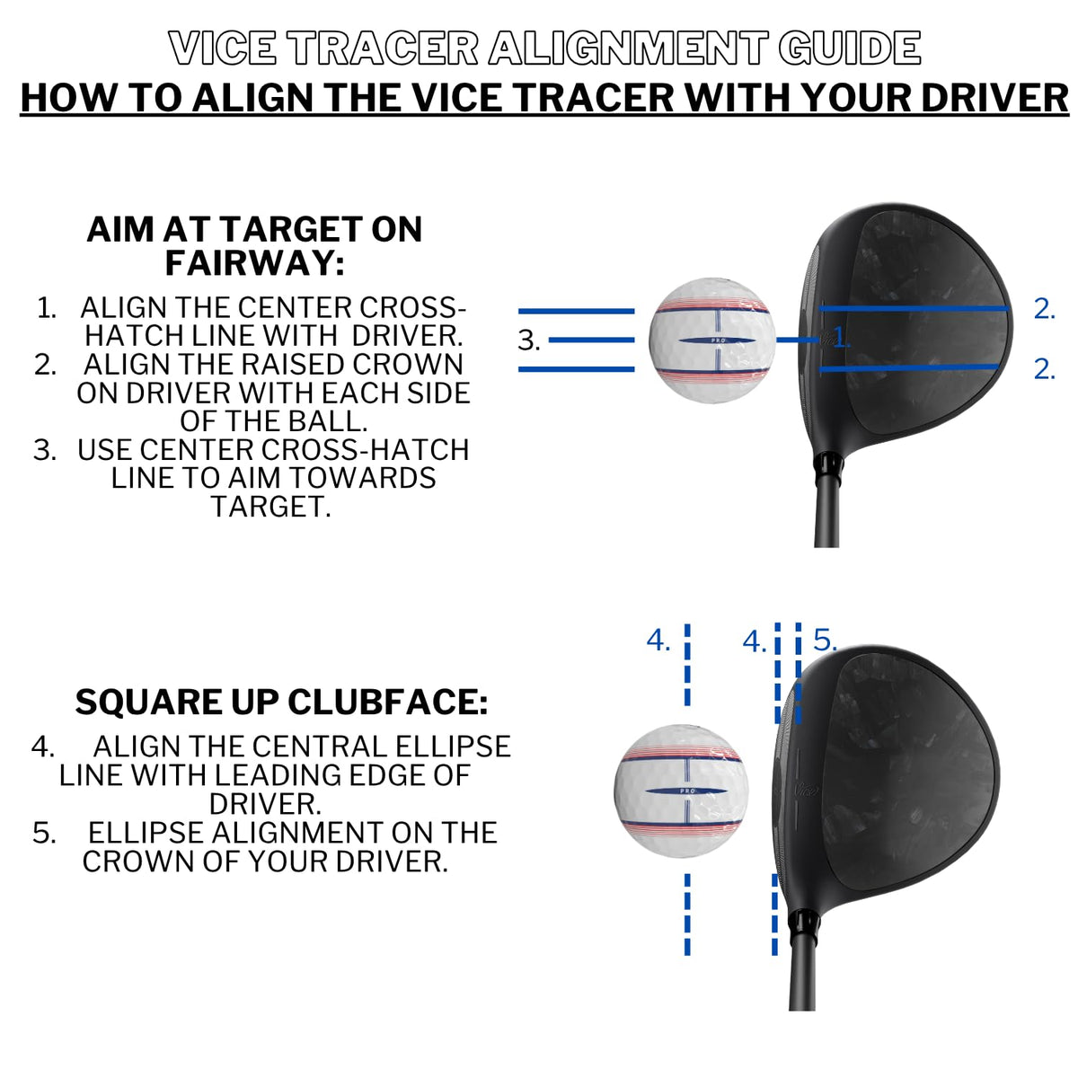 Vice Tracer driver crown alignment helps with better aim