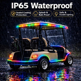 VIDLULTD IP65 waterproof LED strip withstands rain and dust on outdoor rides.