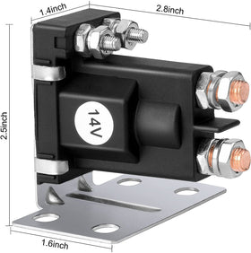 Viefow four-terminal solenoid close-up emphasizes copper contact design