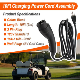 Vierzweites cord compatibility guide for Evolution golf carts illustrated.