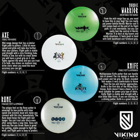 Viking Discs Armor Axe stable mid-range for consistent mid-distance throws