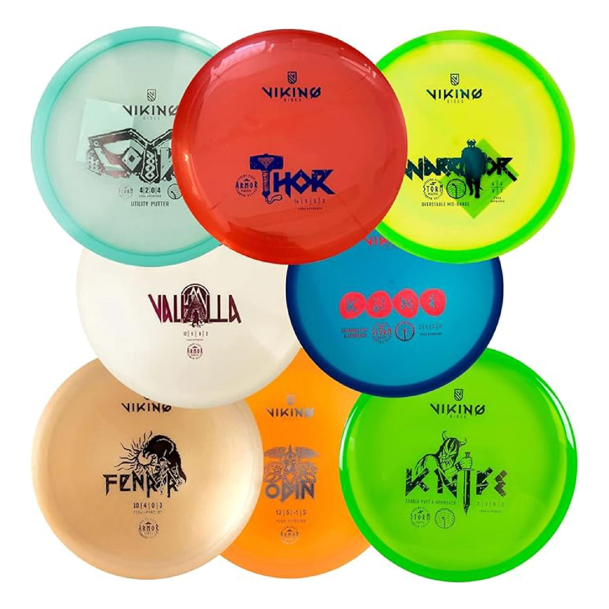 Viking Discs Competition Set 8-disc pack front view for ready-to-play sessions.