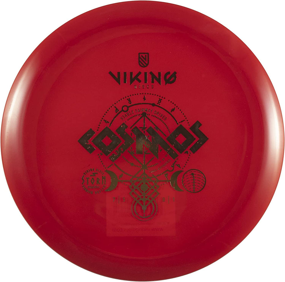 Viking Discs Cosmos Storm stamp closeup for easy on-course identification.