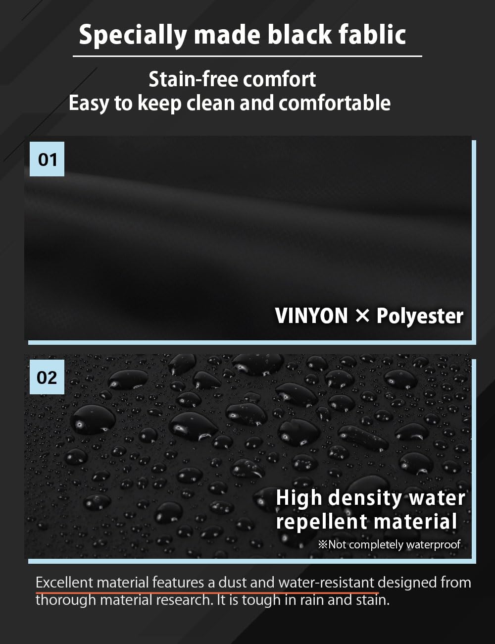 Village Variety discus bag fabric detail shows dust and water resistance