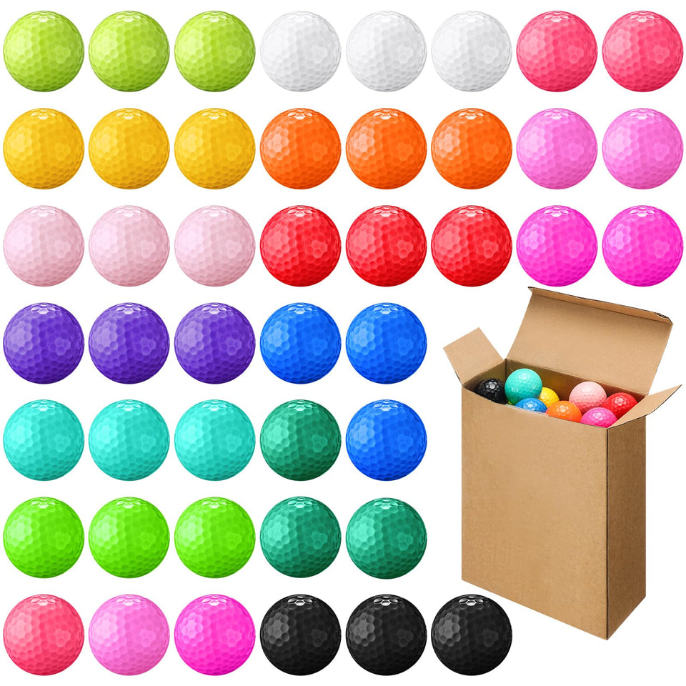 Vinsot 48-pcs golf balls mixed colors pack for versatile practice sessions.
