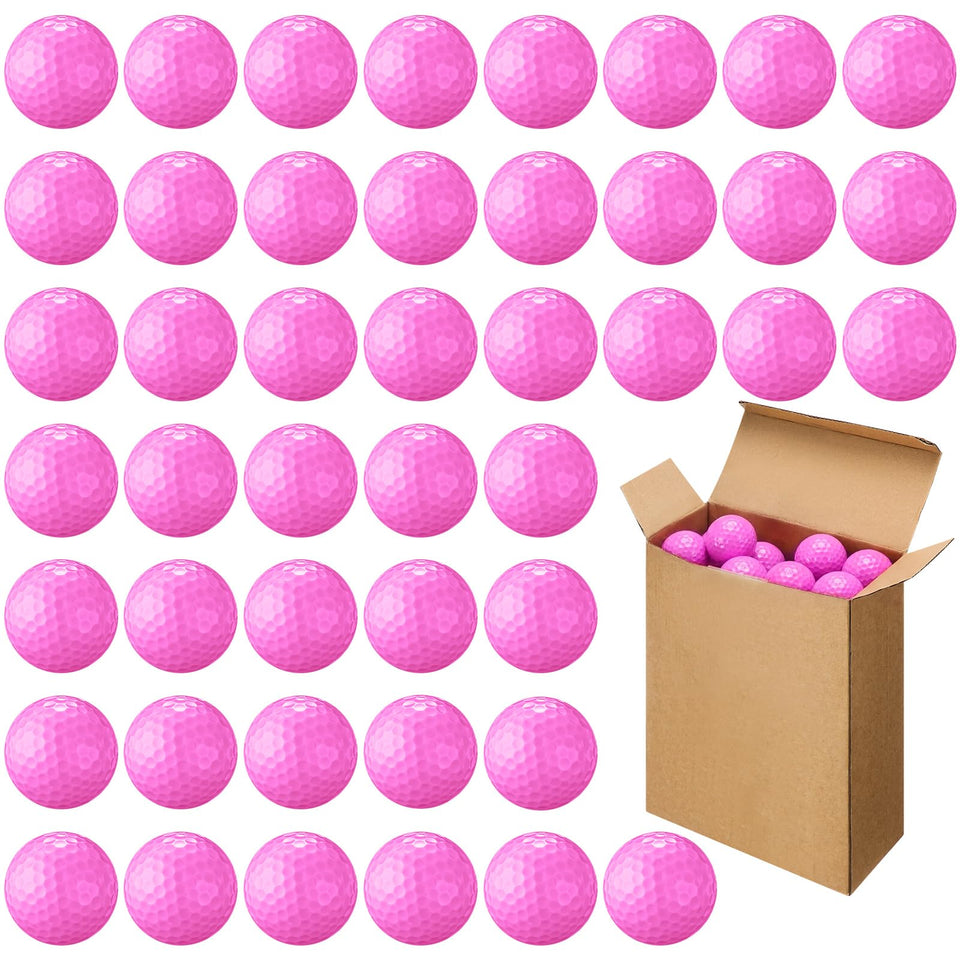 Vinsot hot pink golf ball with high visibility for easy tracking on the range.