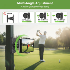 Vintly 360-degree rotation enables portrait or landscape use on the course.
