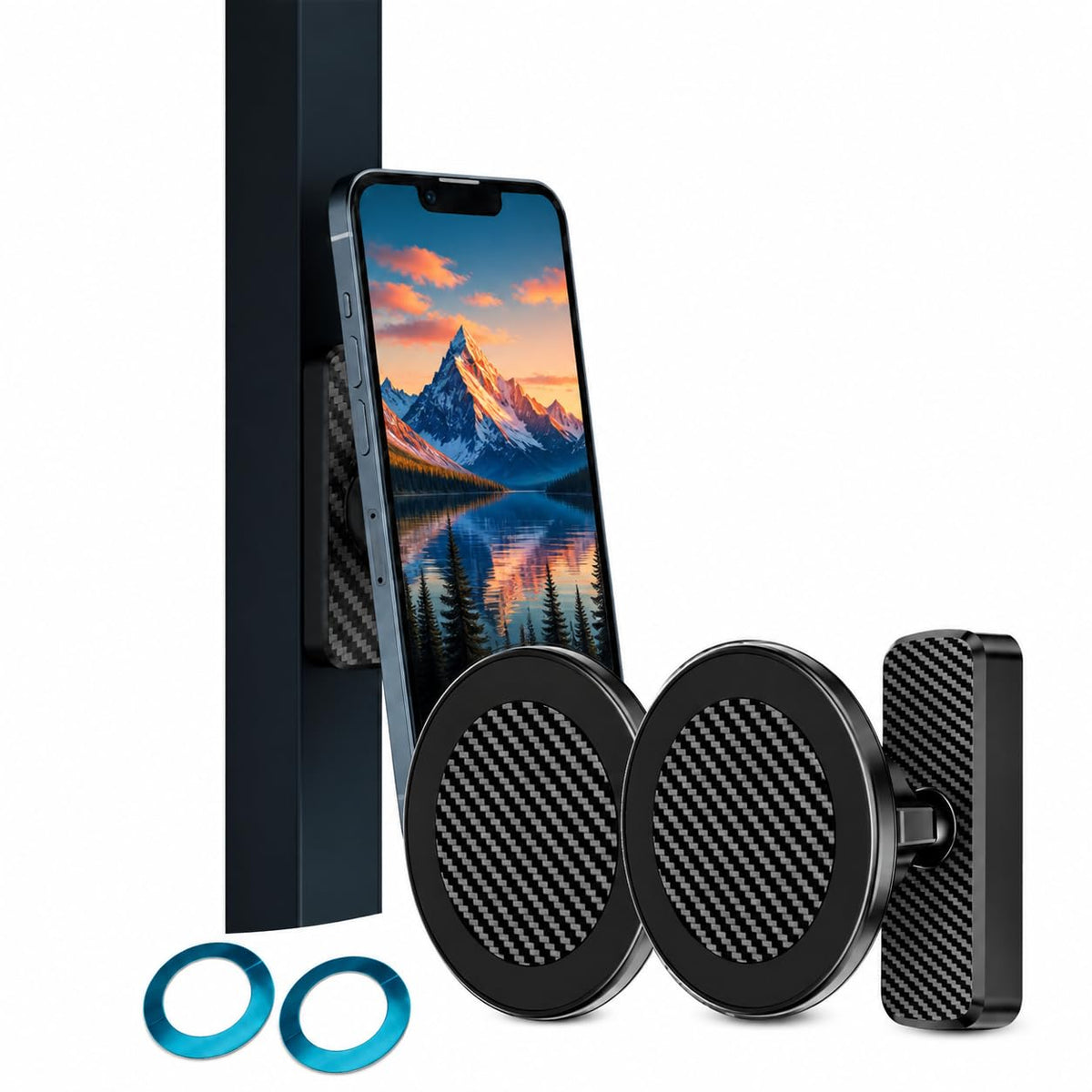 Vintly magnetic golf cart phone holder 2-pack for secure hands-free viewing.