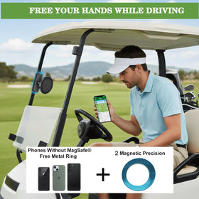 Vintly universal phone holder works with MagSafe iPhones and Android via ring.