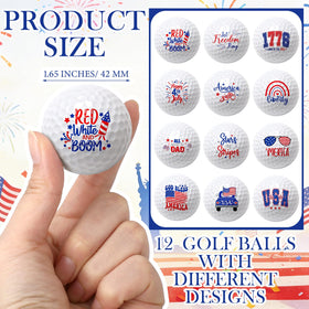 VioraWhite twelve-design golf balls feature vibrant prints for outdoor rounds.