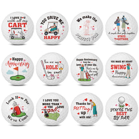 VioraWhite 12-pack patriotic golf balls in a gift-ready package for milestones.