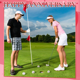 VioraWhite envelope motif ball adds a playful touch to golf outings.