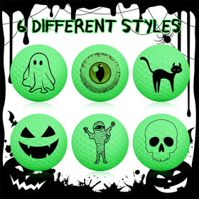 VioraWhite bat design glow golf ball enhances visibility in dim courses and parties.