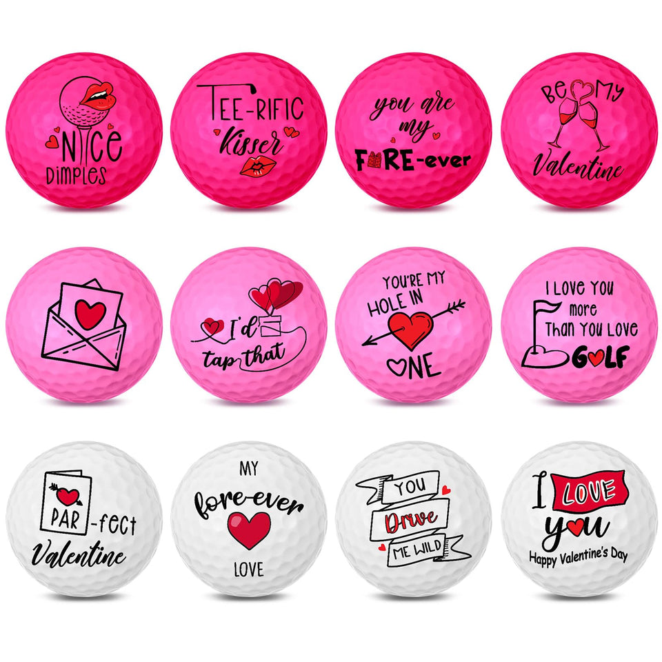 VioraWhite valentines heart ball design for on-course visibility and gift appeal