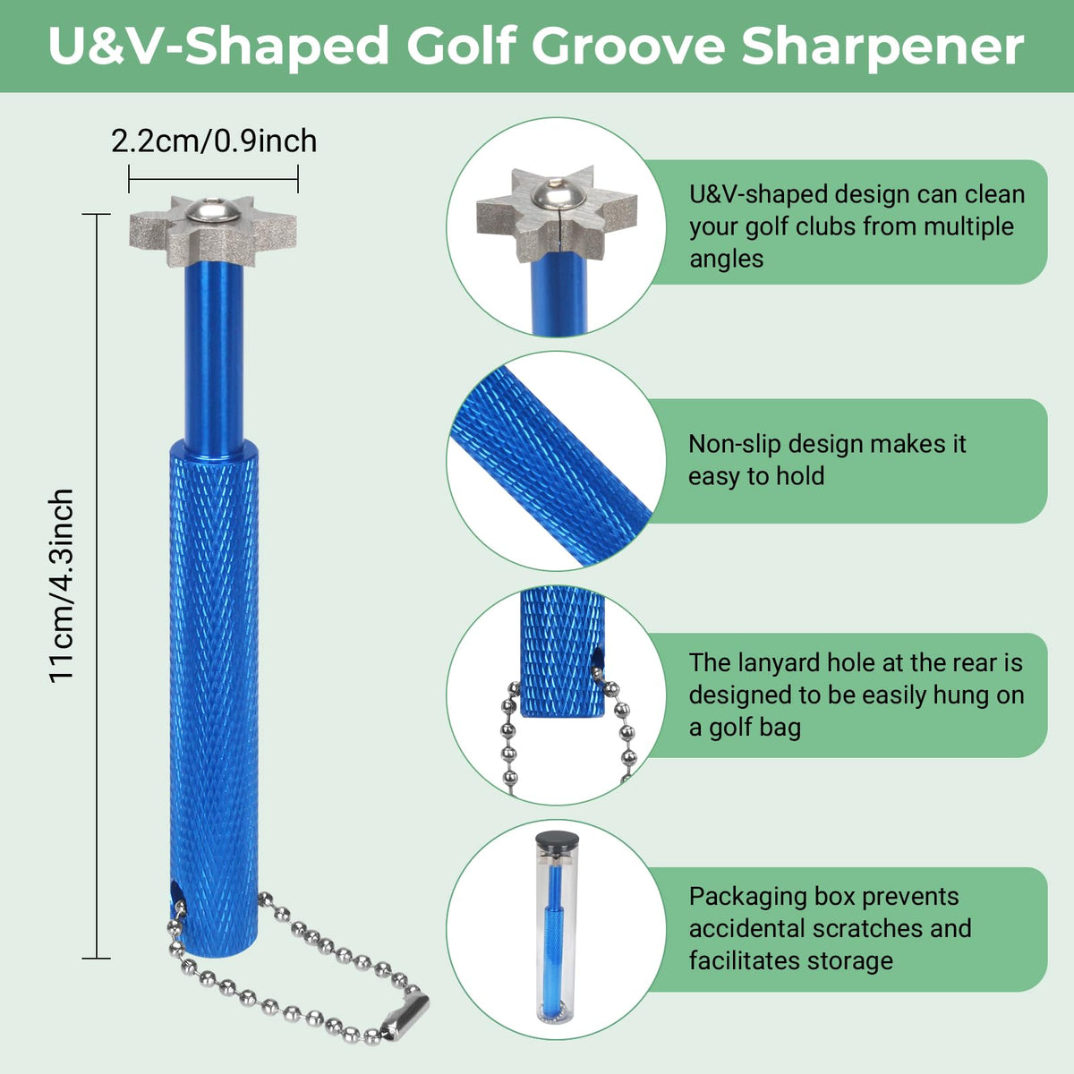 VIPMOON microfiber towel dries clubs and balls after rounds.