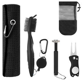 VIPMOON golf club cleaner brush ready to scrub irons and wedges for cleaner grooves.