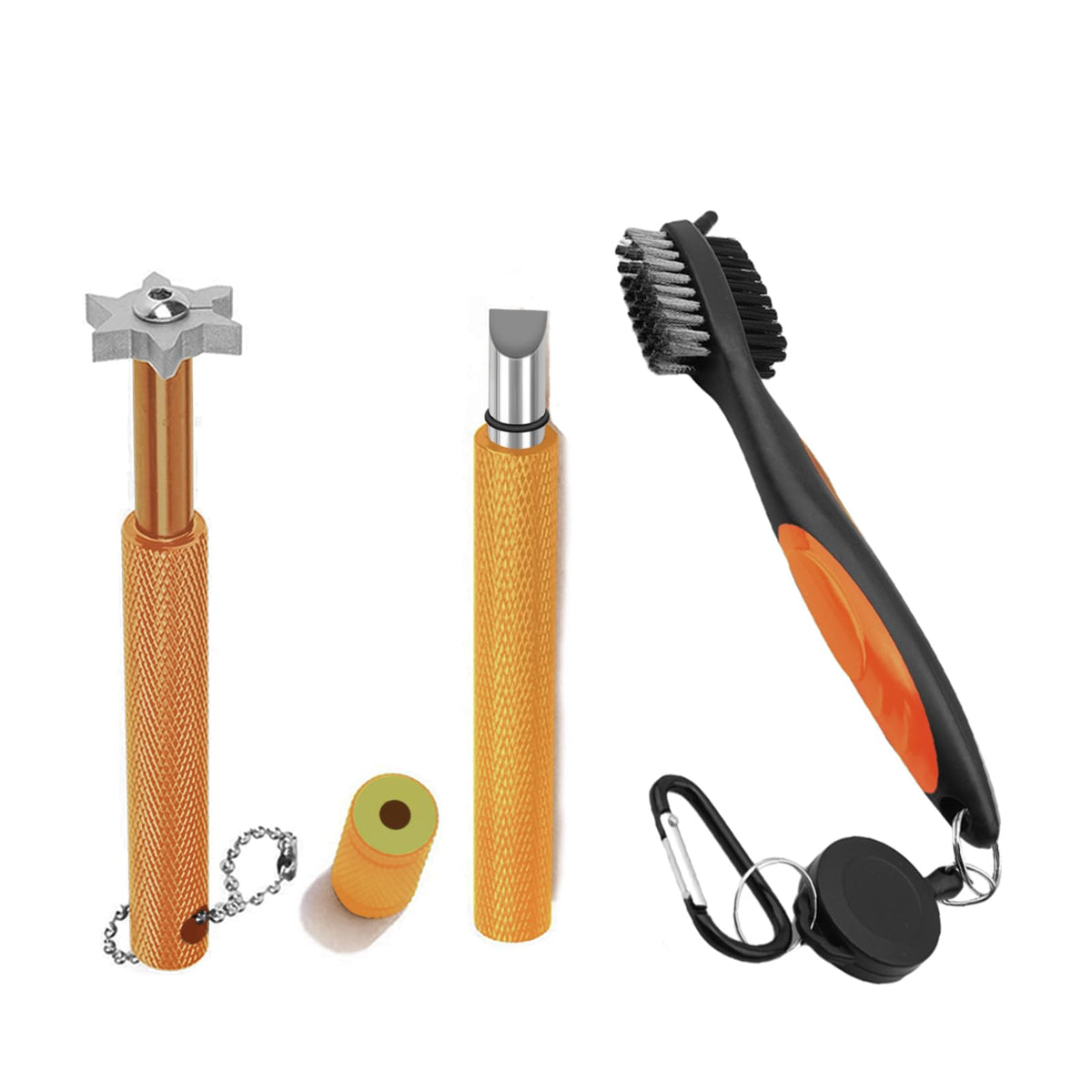 VIPMOON golf club cleaner kit with two groove sharpeners for irons and wedges