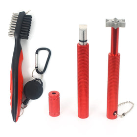 VIPMOON 3-in-1 golf club cleaner brush cleans grooves and clubs