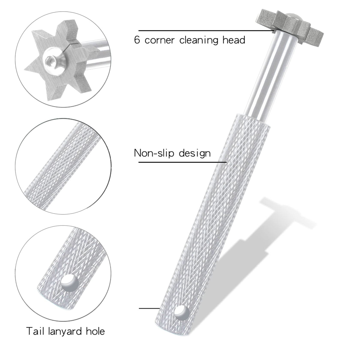 VIPMOON groove sharpener 6-heads versatile U and V groove options