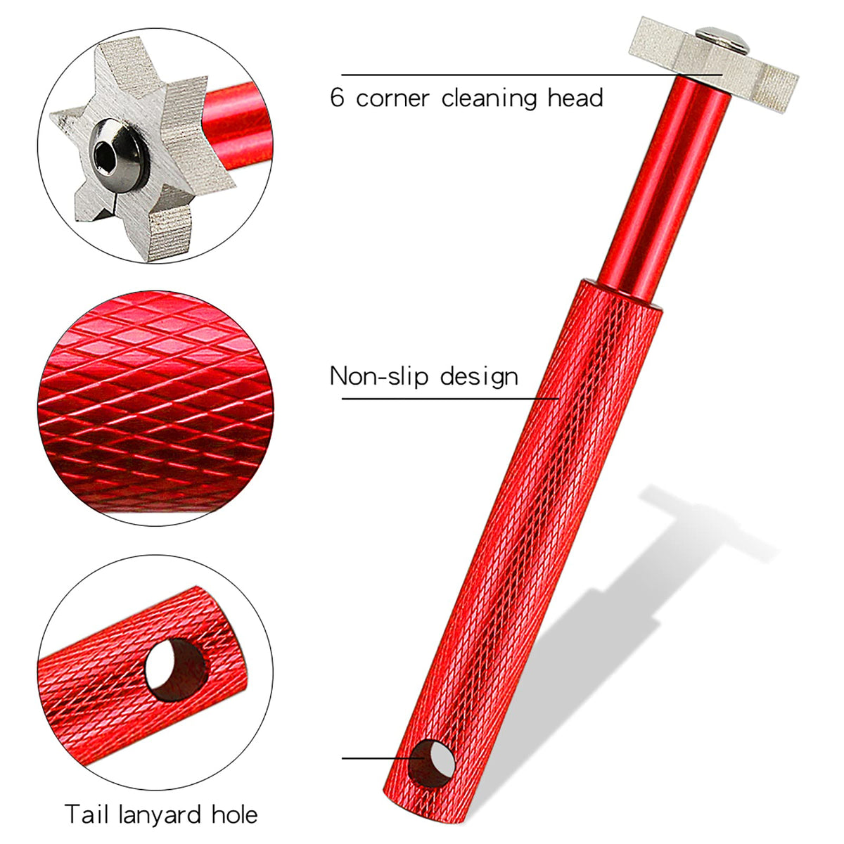 VIPMOON 6-head groove sharpener handles U- and V-grooves