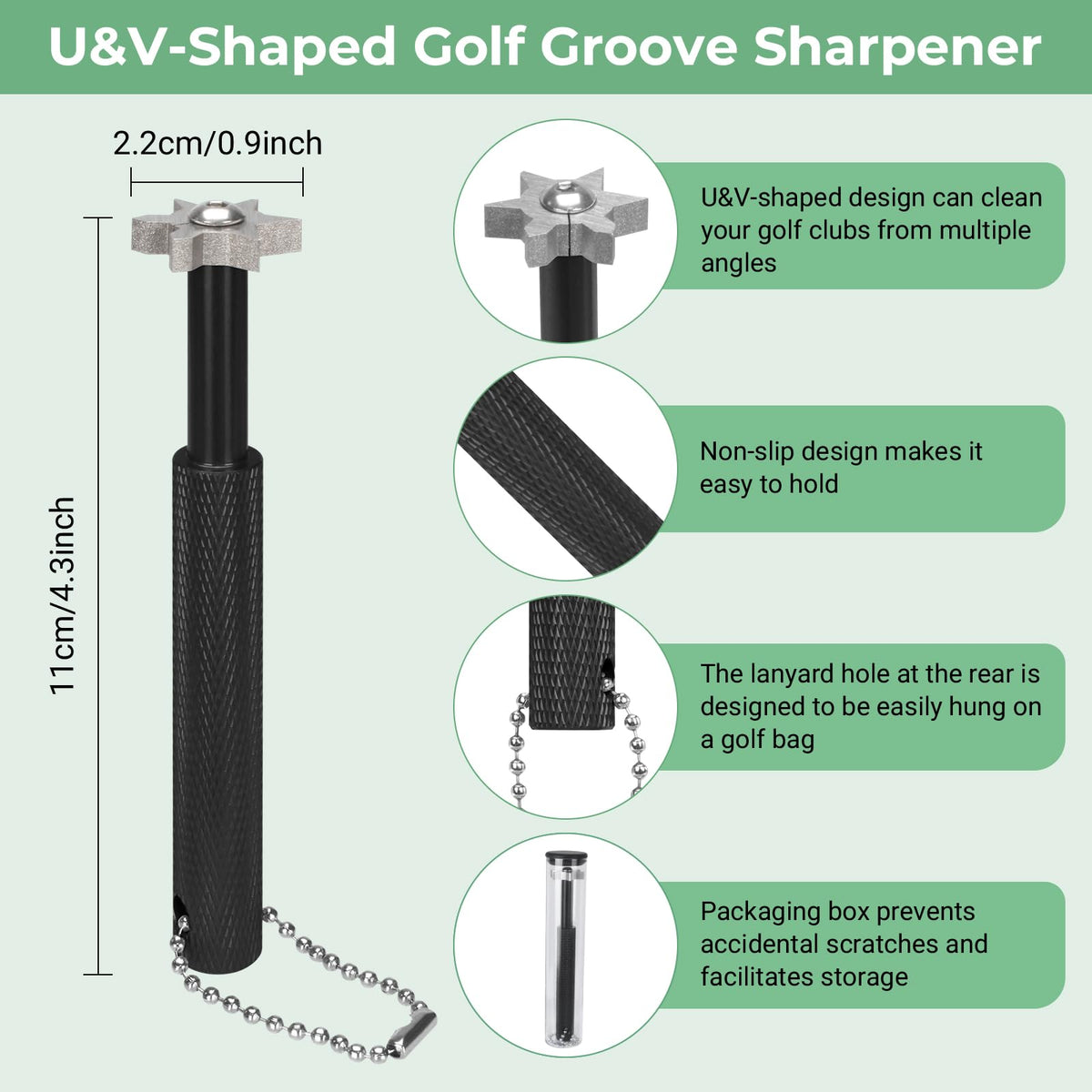 VIPMOON super fiber towel absorbs moisture and dries club faces quickly after rounds.