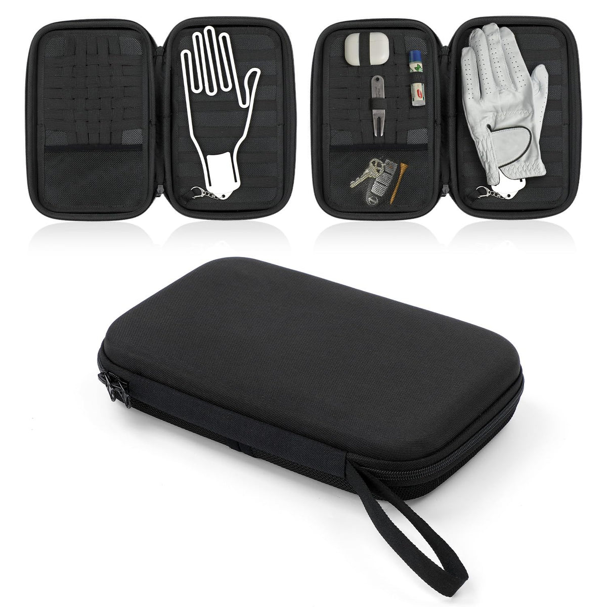 VISEMAN golf glove holder waterproof hard shell protects gloves on the course.