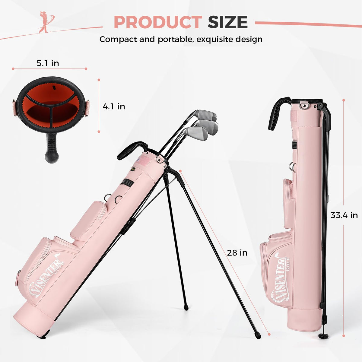 Visenter push-on stand with retractable legs ensures quick setup and stable support.