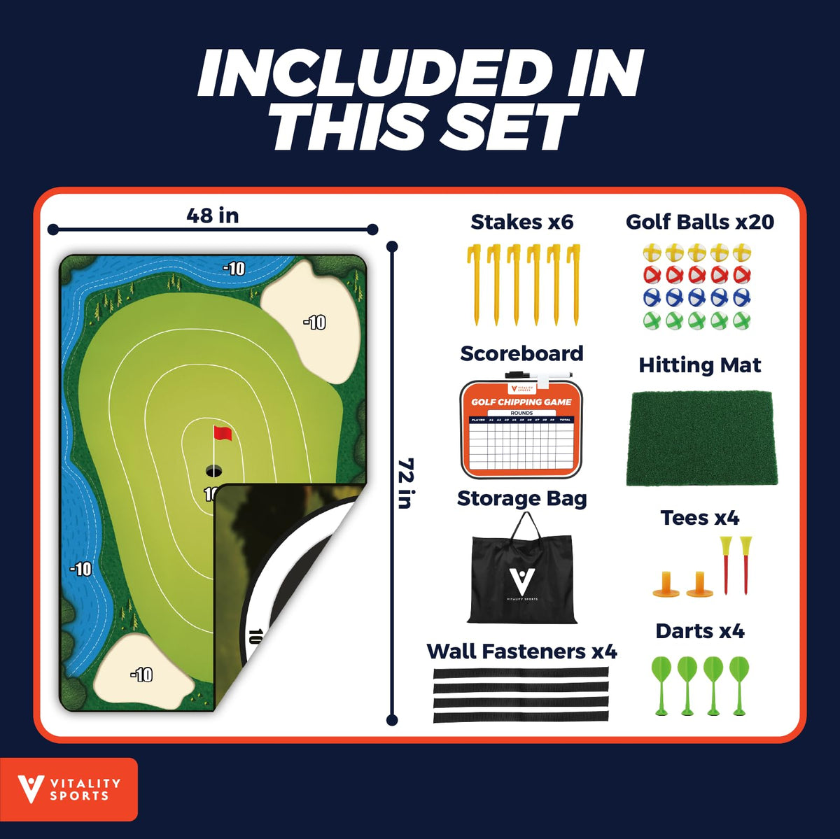 Vitality Sports golf hitting mat stabilizes practice