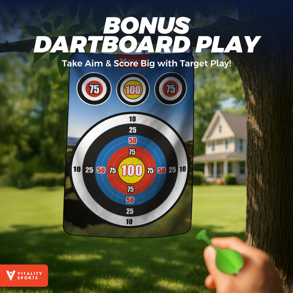Vitality Sports indoor/outdoor setup for family play