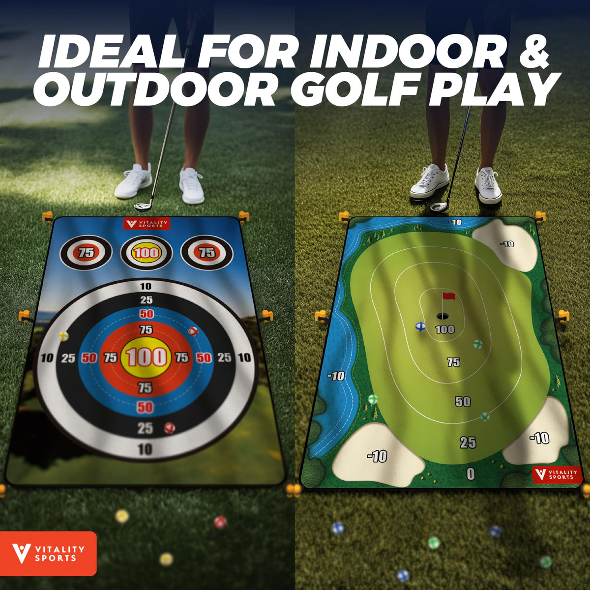 Vitality Sports sticky balls offer clear targets for precise chip practice