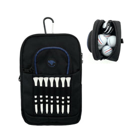 VIVA EAGLE golf pouch front view showing three-pocket design for essentials.