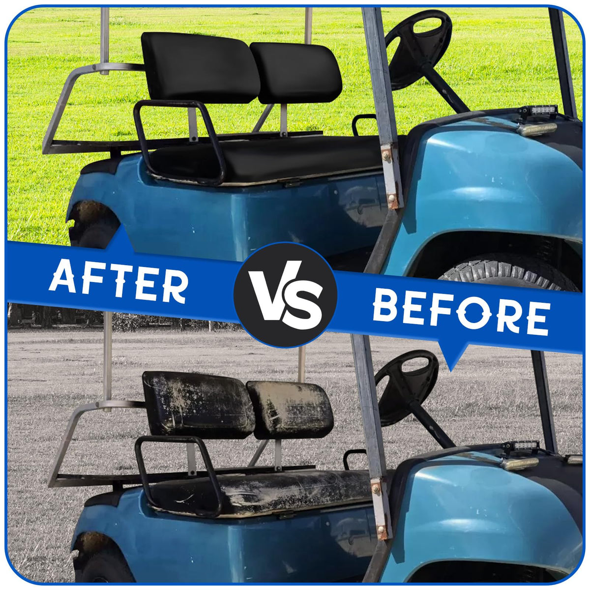 Yamaha G-11/G-22 fit VKGUG front seat cover kit on golf cart