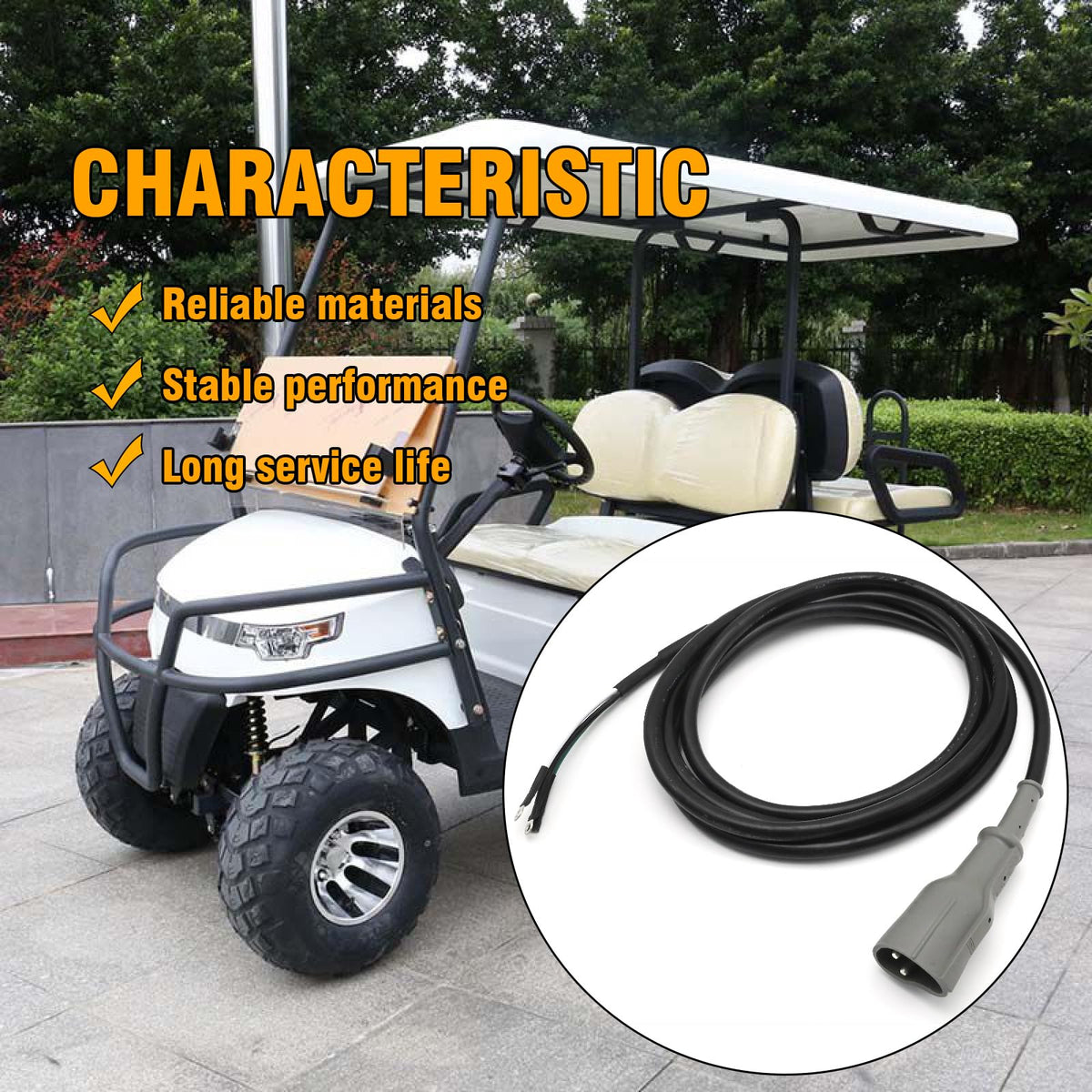 Vkinman durable 12-AWG cable withstands high current for extended battery life