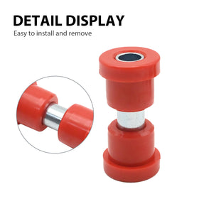 Vkinman outer roller bushings pair with bolts for secure front-end alignment.