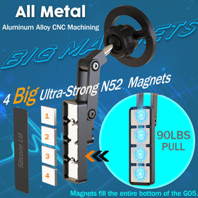 VMEI aluminum construction providing a durable, premium-looking mount.