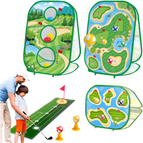 VMV Essentials Kids Golf Sticky Golf Board helps kids aim with precision indoors.