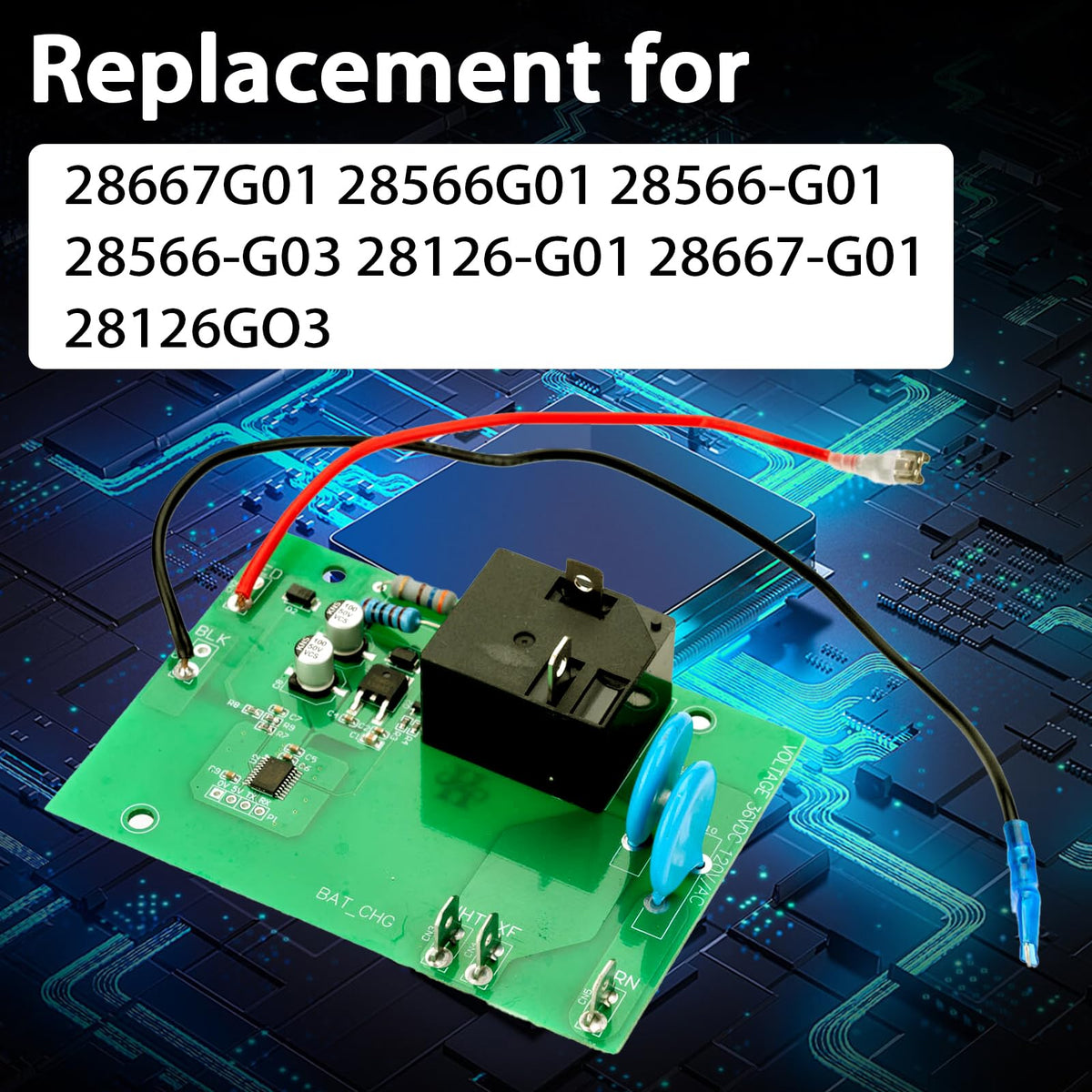 VODCACA EZGO charger board close-up reveals high-precision PCB for reliability