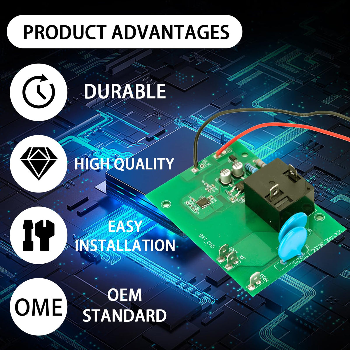 VODCACA EZGO charger board compatibility chart confirms wide model coverage