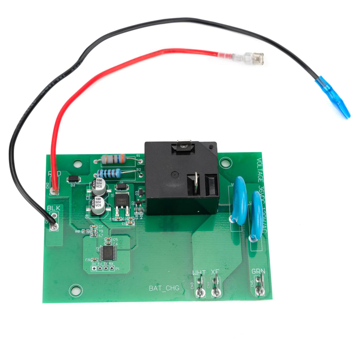 VODCACA EZGO charger board labeled ports aid accurate wiring during setup