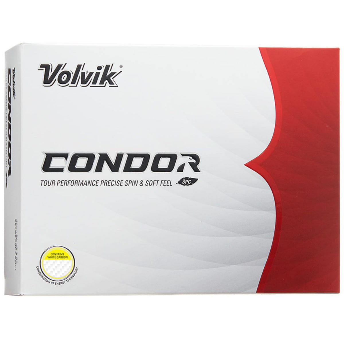 Volvik Condor golf ball with soft urethane cover for responsive feel and control.