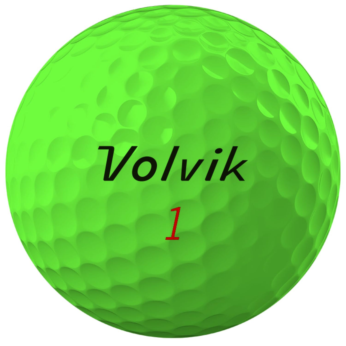 Volvik Condor X Green golf ball dimple pattern close-up for flight stability