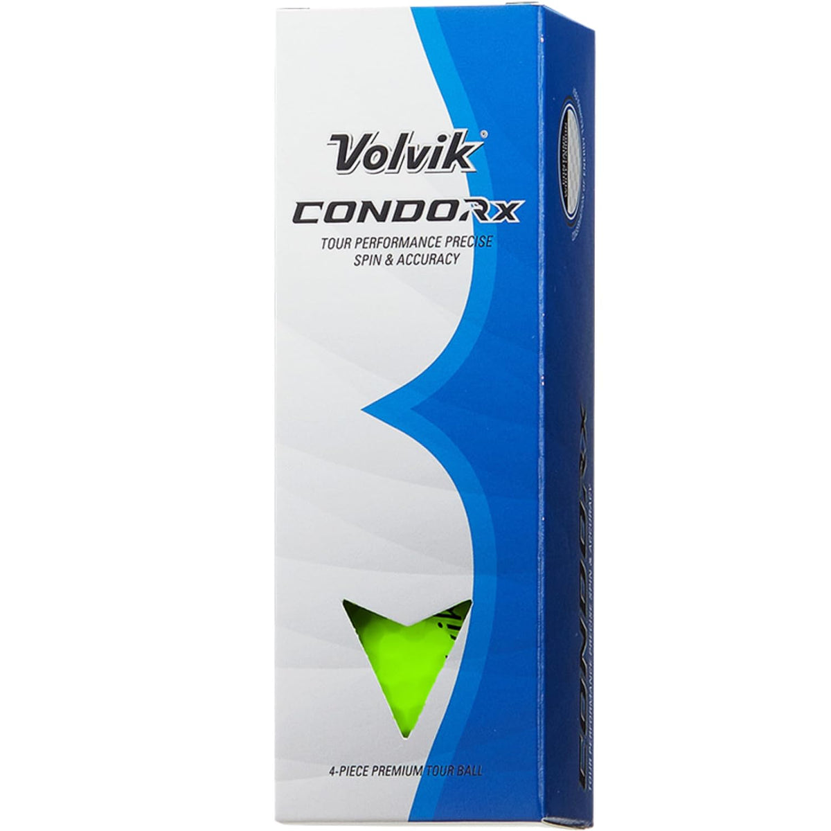 Volvik Condor X Green golf ball side view highlighting soft feel