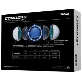 Volvik Condor X golf balls in a bag, ready for on-course play.