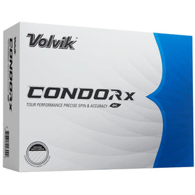 Volvik Condor X premium golf balls, front view, designed for consistent distance.