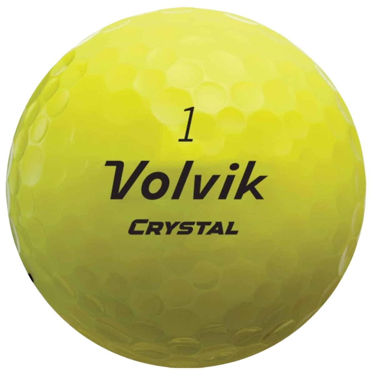 Volvik Crystal elastomer cover close-up emphasizing control and stability.