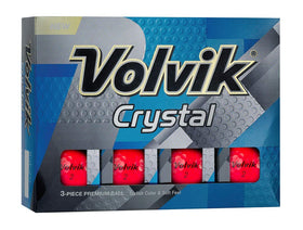 Volvik Crystal Ruby Red balls offer high visibility on the course