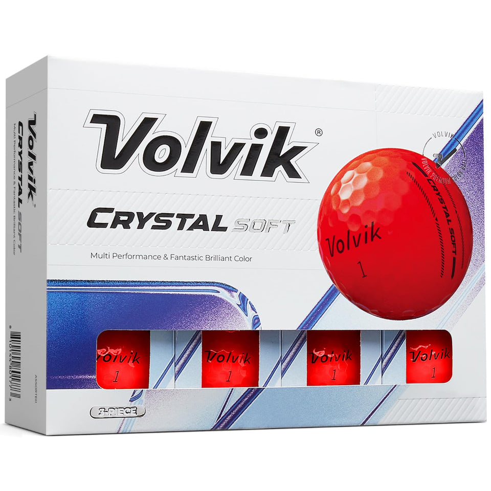 Volvik Crystal Soft ball in flight with high visibility for tracking.