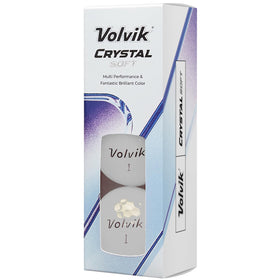 Volvik Crystal Soft ball showing dual-core softness for controlled contact